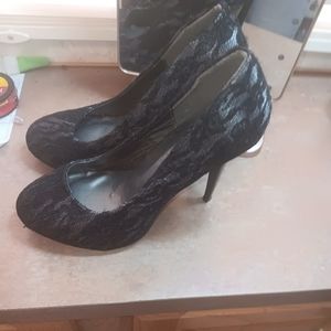 Beautiful black lace high heels